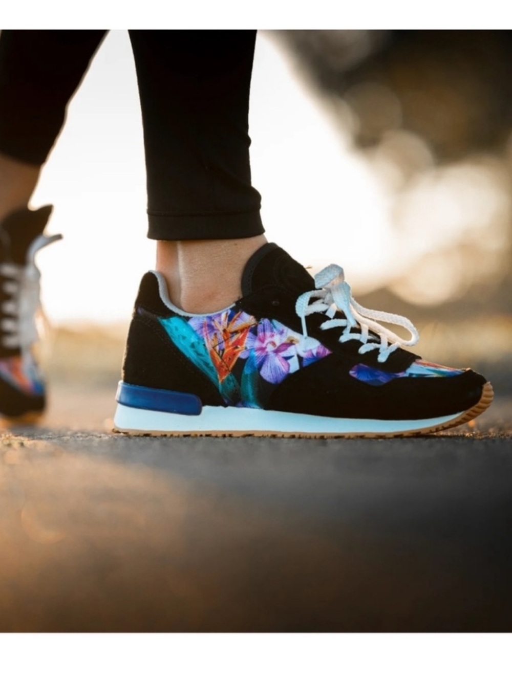 Inkkas Caladium Tropical Floral Orchid Casual Athletic Sneakers